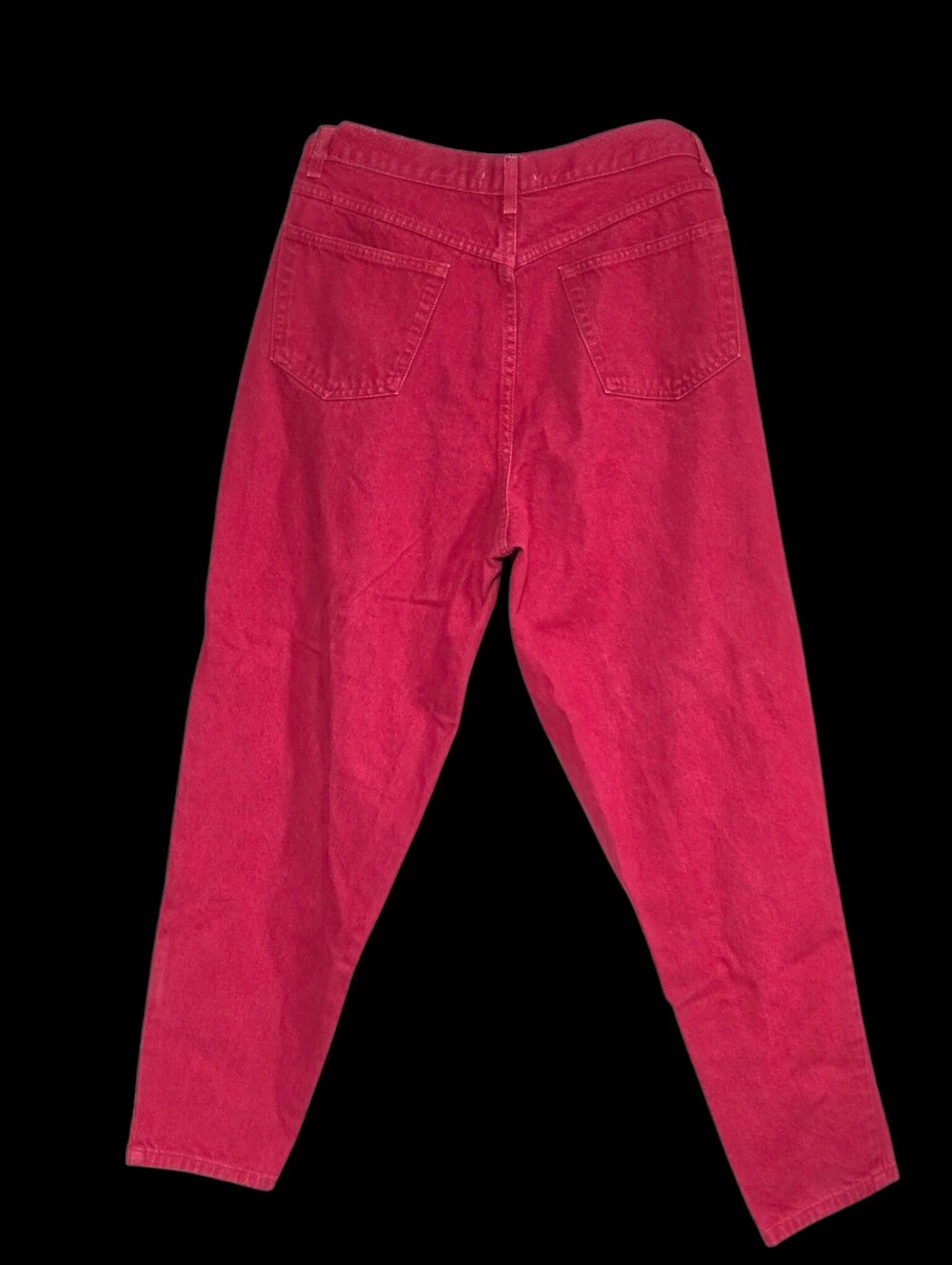 Vtg Venezia Vitale Red Denim Jeans High Rise Tapered Mom 80s 90s 34x29 Actual